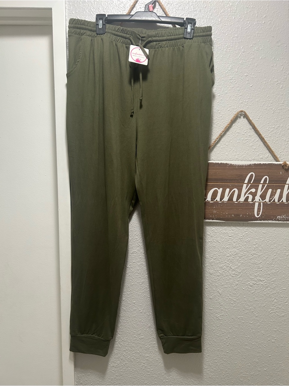 NWT Nadine West Shiela Rose Kalamata Olive (Joslyn) Joggers Plus Size 2X